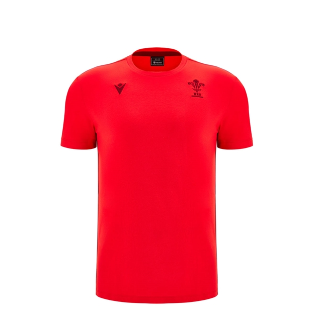 Wales Junior Travel Cotton T-Shirt 25/26 Red - Front