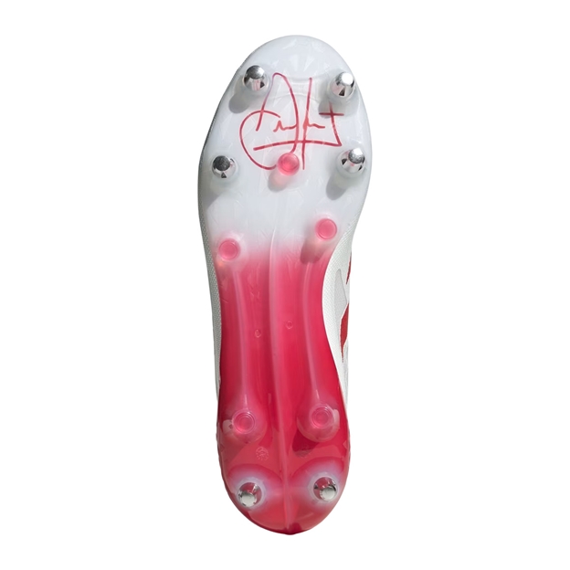 adidas Antoine Du Pont Adults Adizero RS15 Pro Soft Ground Boots White/Red - Soleplate View
