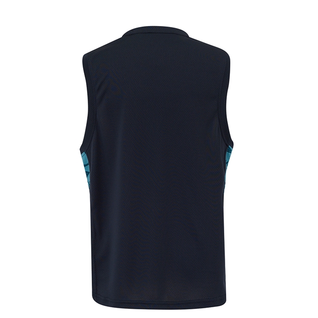 England Kids Performance Sleeveless Tee 25_26 Inkwell_Storm Blue - Back