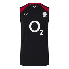 England Mens Performance Vest 26/27 Castore Black - Front View