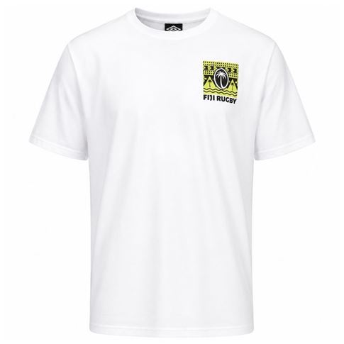Fiji Mens T-Shirt 26/27 White - Front View