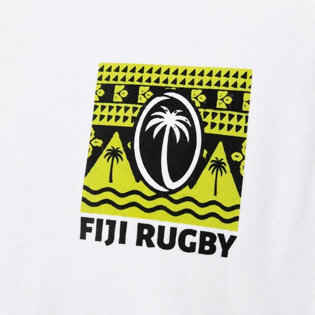 Fiji Mens T-Shirt 26/27 White - Logo Close-up