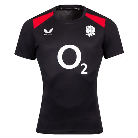 England Mens Contact Shirt 26/27 Castore Black - Front View