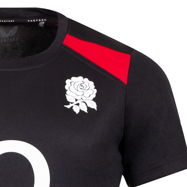 England Mens Contact Shirt 26/27 Castore Black - RFU Logo Close-up