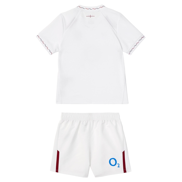 England Infants Home Rugby Kit 26:27 Brilliant White - Back View