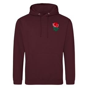England Mens Classic Hoodie Burgundy - Front