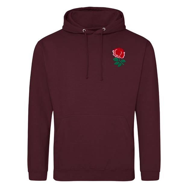 England Mens Classic Hoodie Burgundy - Front