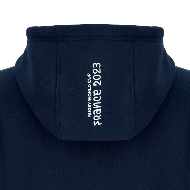 Macron Scotland Kids Rugby World Cup 2023 Full Zip Hoodie - Hood Back