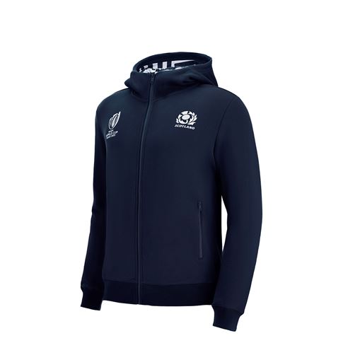 Macron Scotland Kids Rugby World Cup 2023 Full Zip Hoodie - Front
