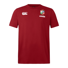 British and Irish Lions Mens Cotton T-Shirt Red - Front