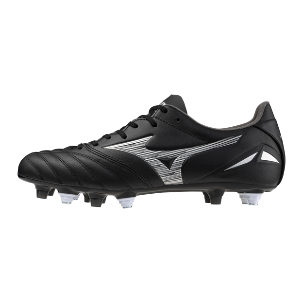 Mizuno Adults Morelia Neo IV Pro Mix Stud Rugby Boots - Black/Silver - Instep