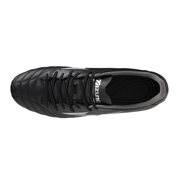 Mizuno Adults Morelia Neo IV Pro Mix Stud Rugby Boots - Black/Silver - Top