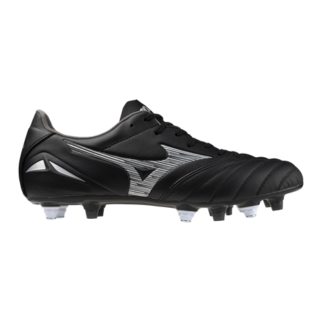 Mizuno Adults Morelia Neo IV Pro Mix Stud Rugby Boots - Black/Silver - Outstep