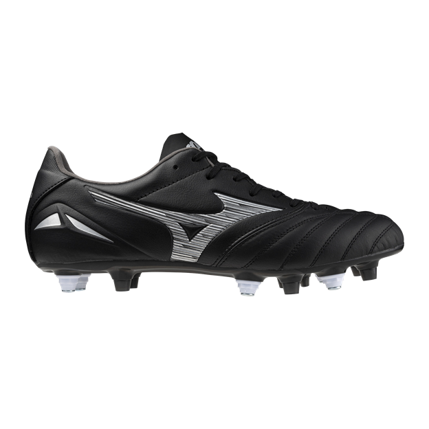 Mizuno Adults Morelia Neo IV Pro Mix Stud Rugby Boots - Black/Silver - Outstep