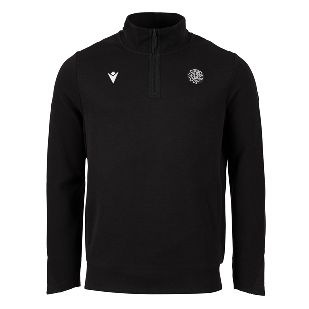 Barbarians Mens Athleisure 1/4 Zip 26/27 Black - Front View
