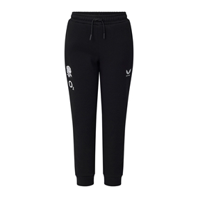 England Kids Off Pitch Jogger Pants 26/27 Castore Black - Front View