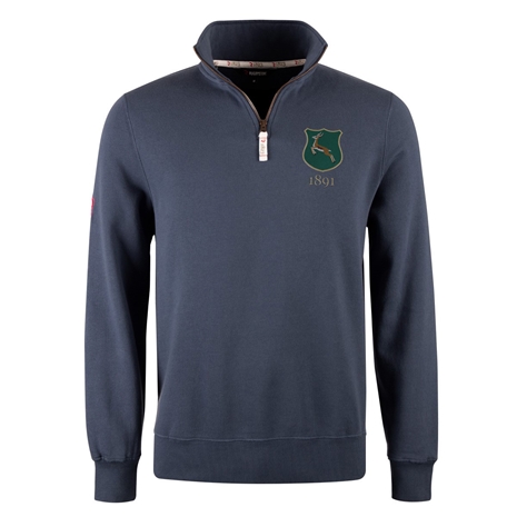 R1823 South Africa 1891 Quarter Zip Top Petrol Blue - Front