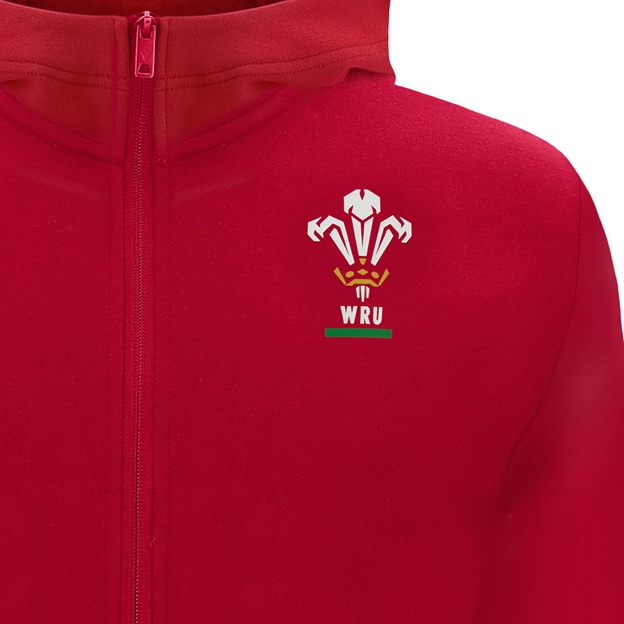 Wales Mens Travel Full Zip Hoodie 26/27 - Red