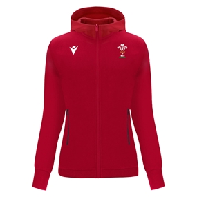 Wales Mens Travel Full Zip Hoodie 26/27 Red - Front View