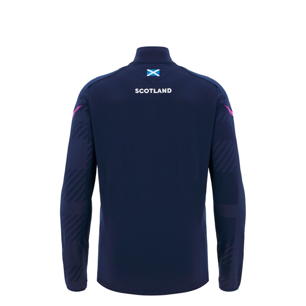 Scotland Junior Travel Quarter Zip Softshell Top 25/26 Navy - Back