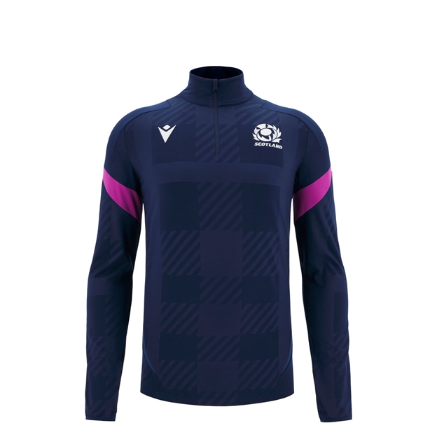 Scotland Junior Travel Quarter Zip Softshell Top 25/26 Navy - Front