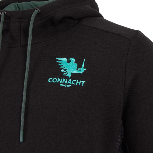 Connacht Mens Hoodie Black - 2025 - Eagle
