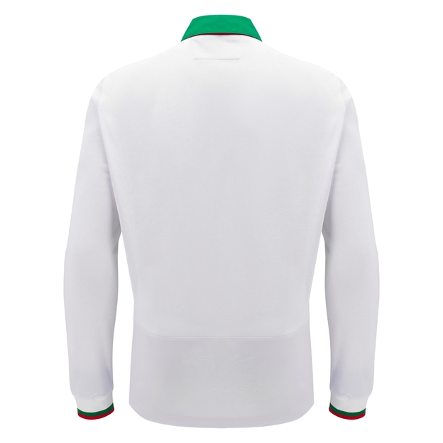 Wales Mens Away Cotton Rugby Shirt - Long Sleeve 2025 - Back