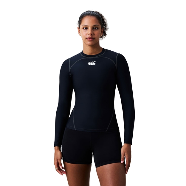 Canterbury Womens Baselayer Training Top Black - Model Front View