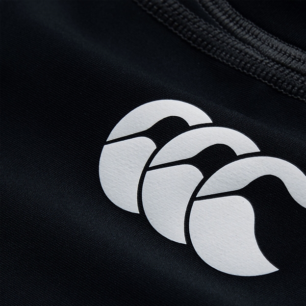 Canterbury Womens Baselayer Training Top Black - CCC Logo Close-up