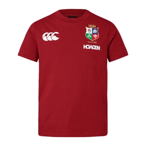 British and Irish Lions Junior Cotton T-Shirt Red - Front