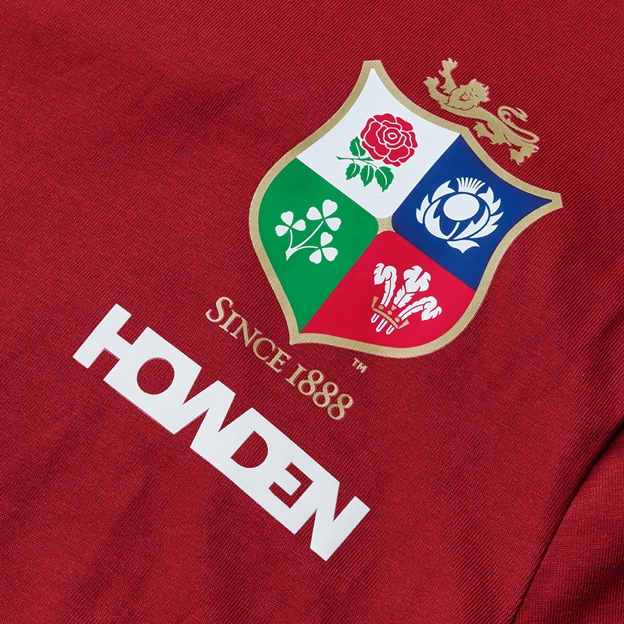 British and Irish Lions Junior Cotton T-Shirt Red - Lions Crest