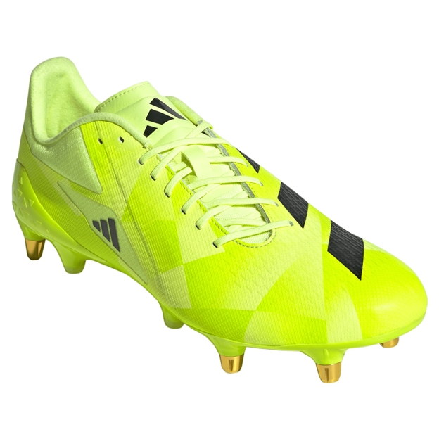 adidas Adults Adizero RS15 Pro Soft Ground Rugby Boots Yellow - Front