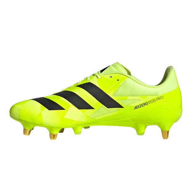 adidas Adults Adizero RS15 Pro Soft Ground Rugby Boots Yellow - Instep
