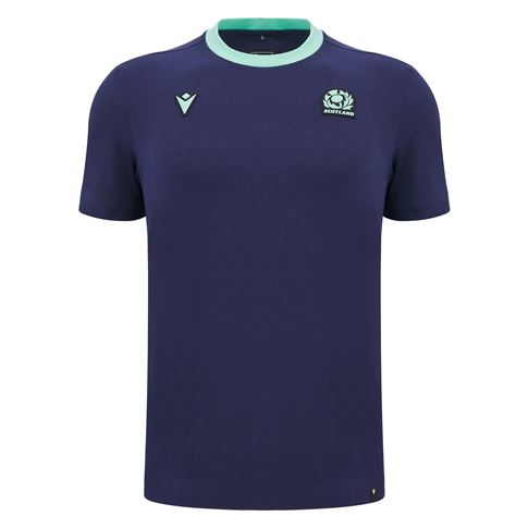 Scotland Mens Travel Cotton T-Shirt - Navy - Short Sleeve 2025 - Front Scotland Mens Travel Cotton T-Shirt - Navy - Short Sleeve 2025 - Front
