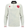 Wales Mens Away Cotton Rugby Shirt 25/26 Long Sleeve White - Front 
