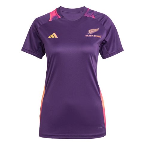 Black Ferns Womens Performance T-Shirt Purple 25/26 - Front Black Ferns Womens Performance T-Shirt Purple 25/26 - Front