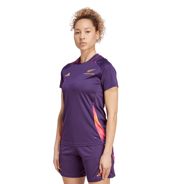Black Ferns Womens Performance T-Shirt Purple 25/26 - Model Front