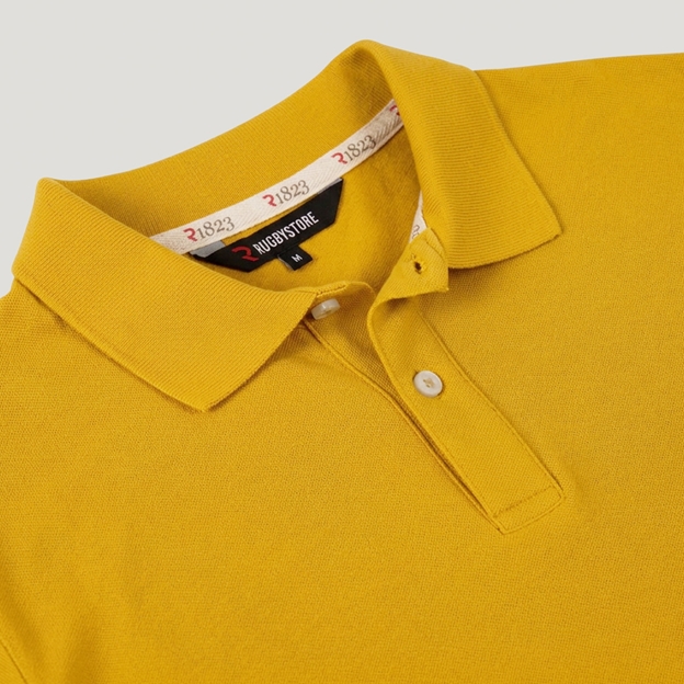 Romania 1964 Polo Heritage Pure Cotton Polo Gold - Collar Close-up
