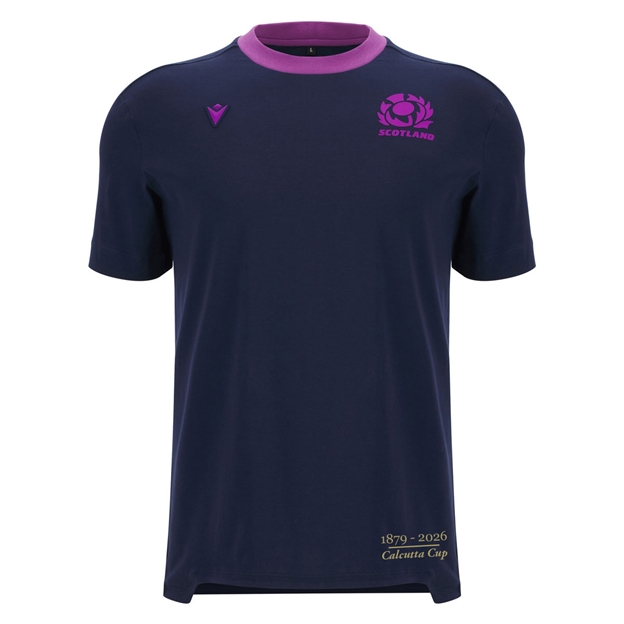 Scotland Mens Limited Edition Calcutta Cup Since 1879 Athleisure Cotton T-Shirt 25/26 - Navy