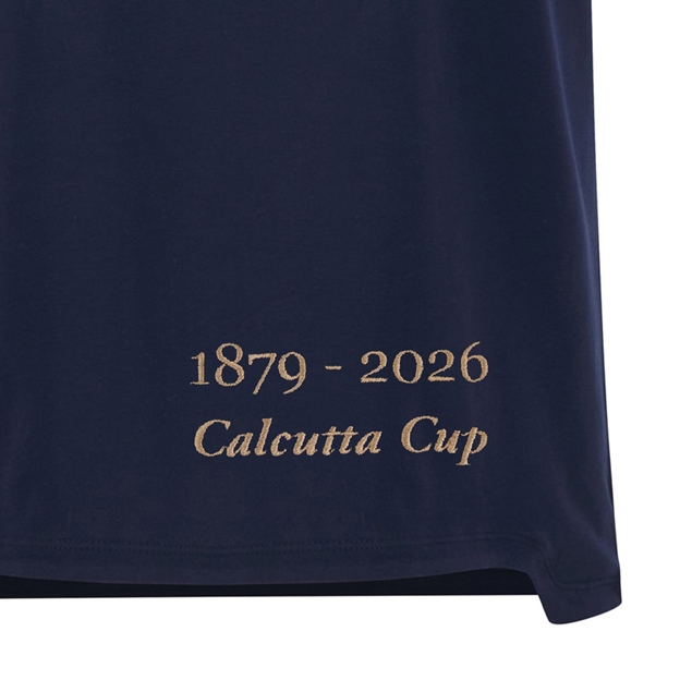 Scotland Mens Limited Edition Calcutta Cup Since 1879 Athleisure Cotton T-Shirt 25/26 - Navy