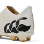 Canterbury Adults Speed Falcon Elite Firm Ground Rugby Boots - White - Heel 
