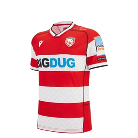Gloucester Kids Home Rugby Shirt 25/26 Red - Front