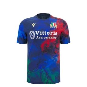 Italy Junior Training T-Shirt 25/26 Navy - Front