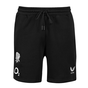 England Mens Off Pitch Shorts 26/27 Castore Black - Front View