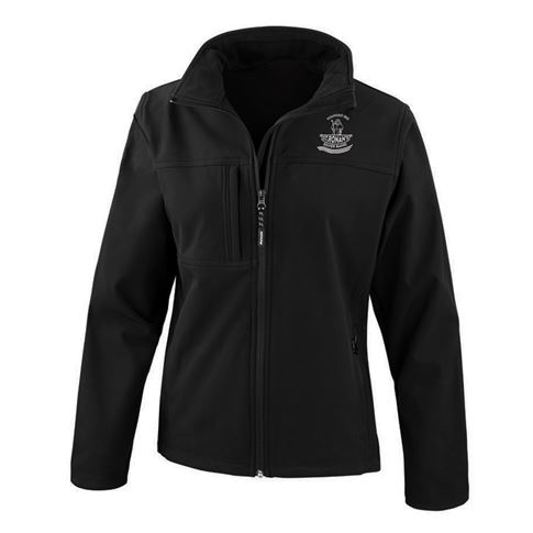 St Ronans Silver Band Womens Softshell Jacket – Black