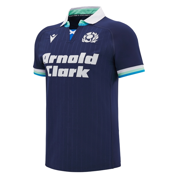Scotland Mens Home Rugby Shirt Slim Fit - Short Sleeve - 24/25