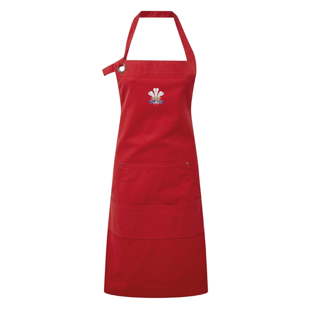 Wales Cotton Apron Red - Front