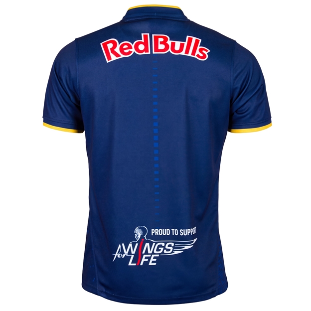 Newcastle Red Bulls Mens Home Rugby Shirt 26/27 Navy - Back View