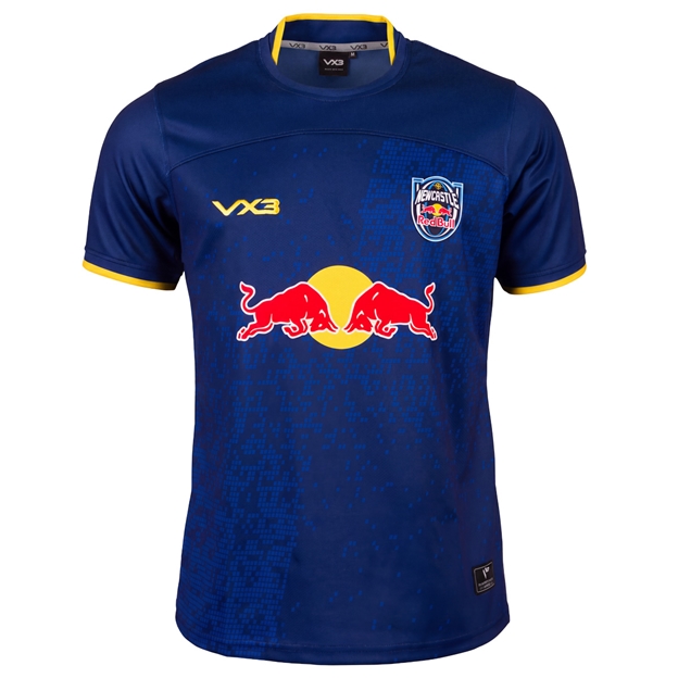 Newcastle Red Bulls Mens Home Rugby Shirt 26/27 Navy - Front View