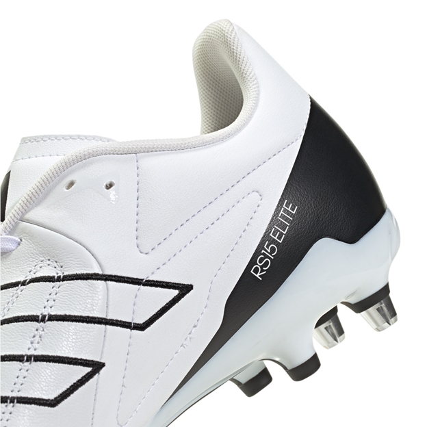 adidas Adults RS15 Elite Soft Ground Rugby Boots White - Heel